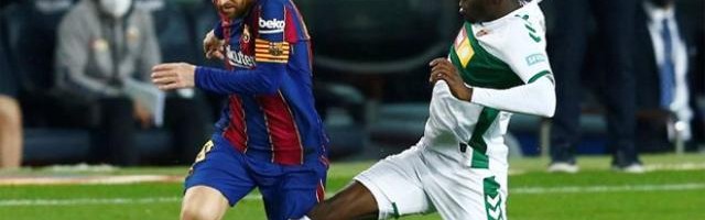 英雄联盟积分排名-巴萨大胜保级队，梅西梅开二度独占射手榜首